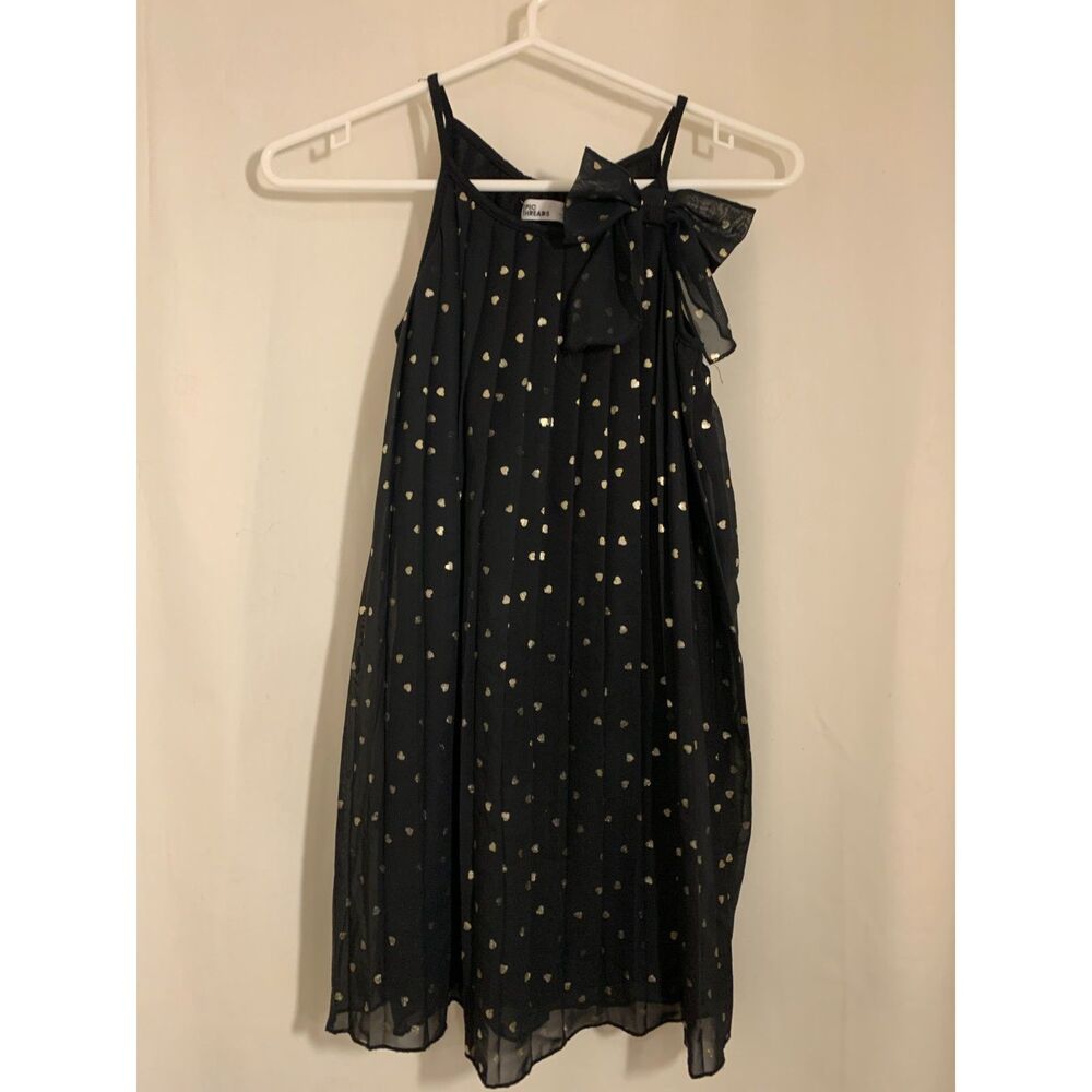 Epic Threads Black Gold Heart Dress – Girls M